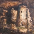 Ruines romantiques 1945 - Camaïeu huile